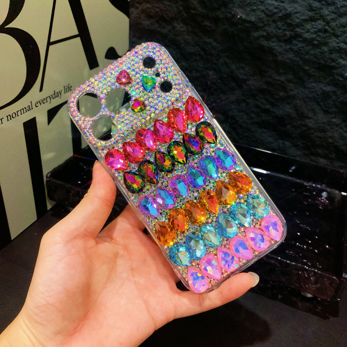 Handmade Luxury Bling Colorful Crystals iPhone Samsung Case