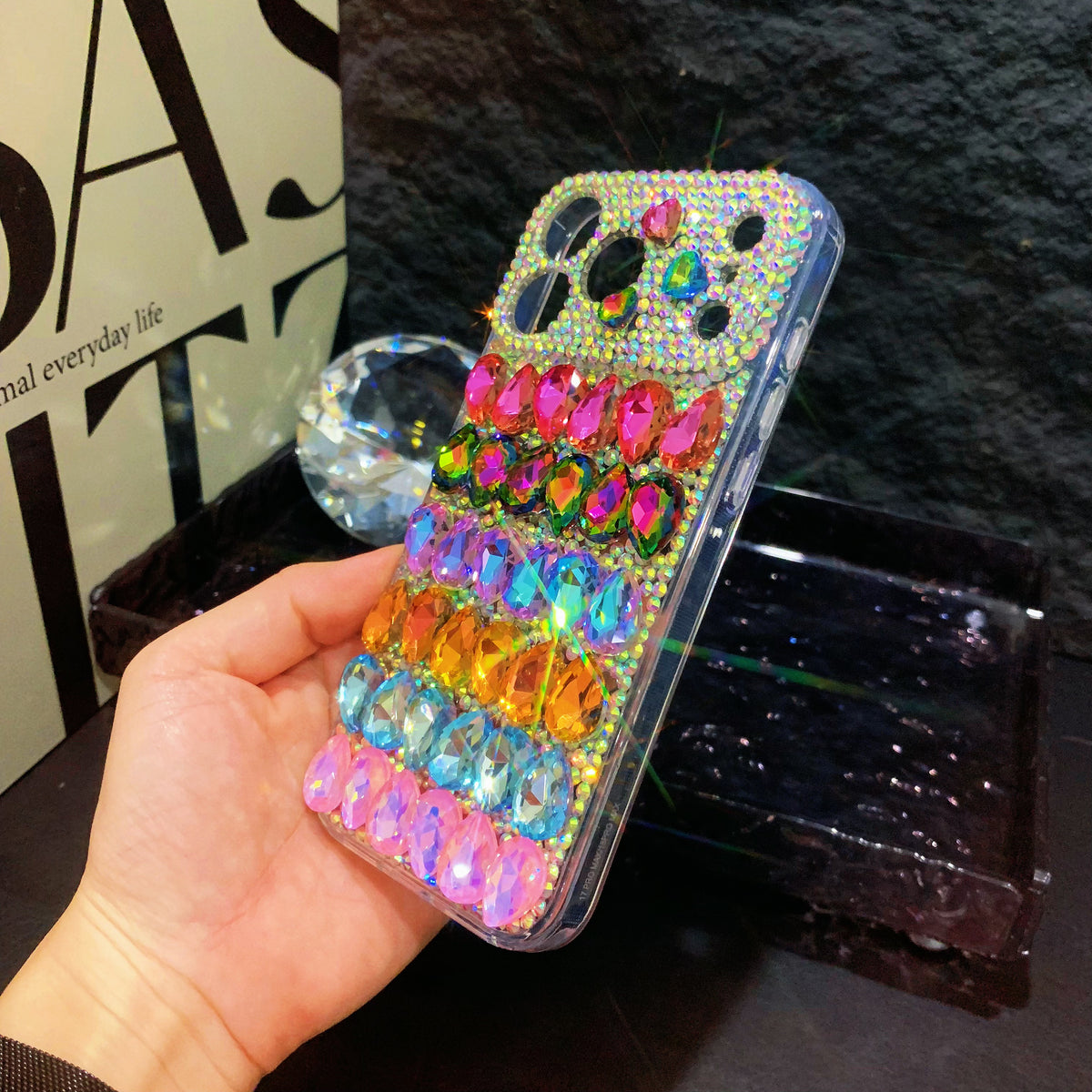 Handmade Luxury Bling Colorful Crystals iPhone Samsung Case