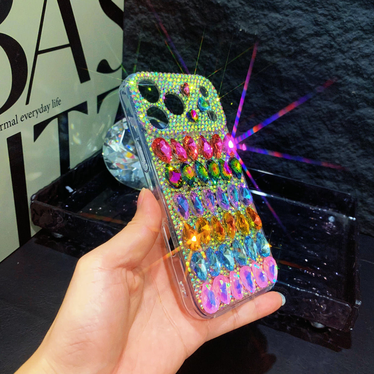 Handmade Luxury Bling Colorful Crystals iPhone Samsung Case