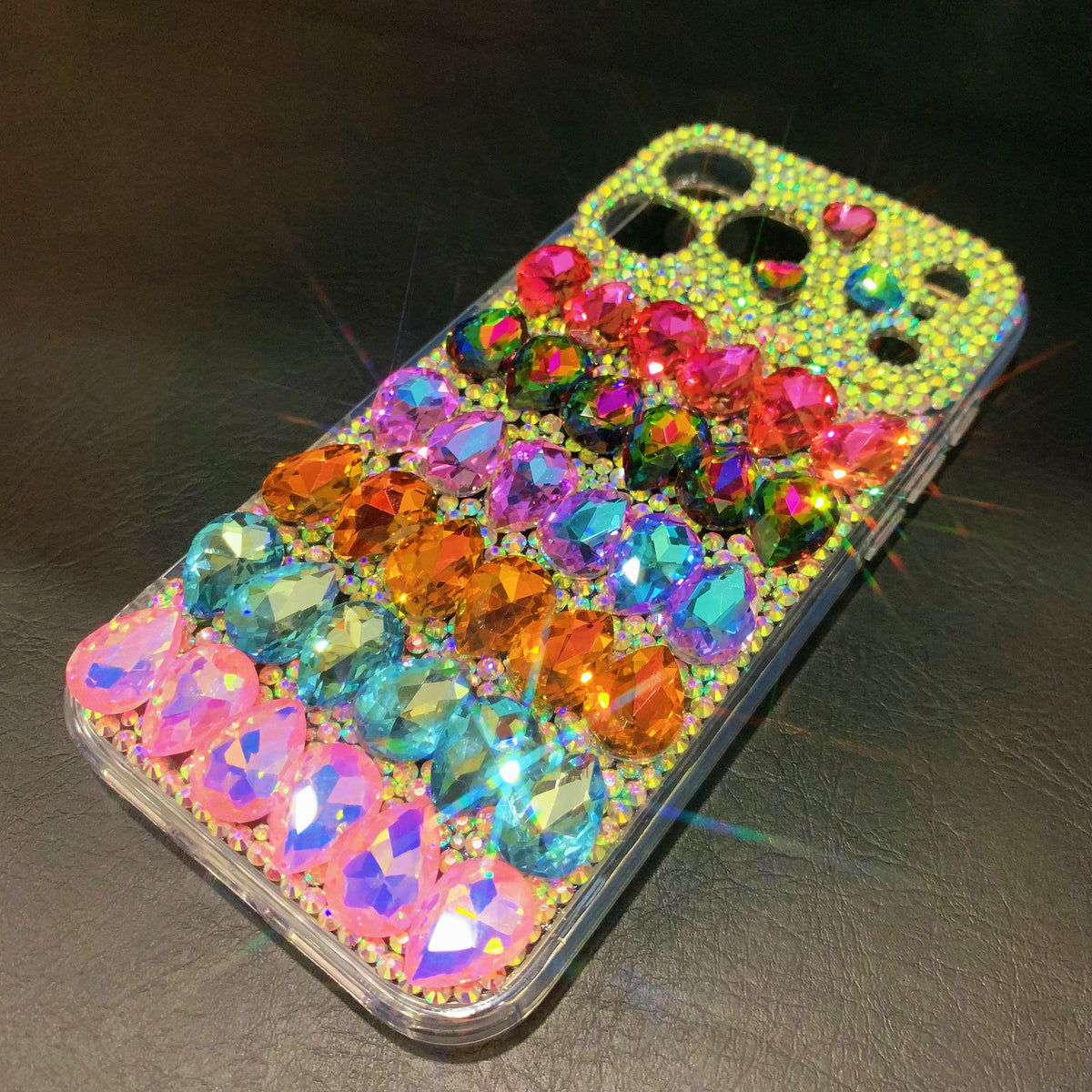 Handmade Luxury Bling Colorful Crystals iPhone Samsung Case