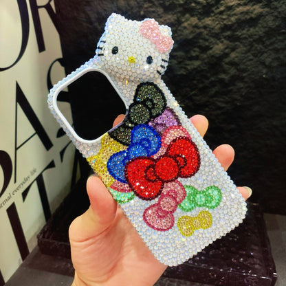 3DハローキティリボンゴージャスラインストーンiPhoneケース