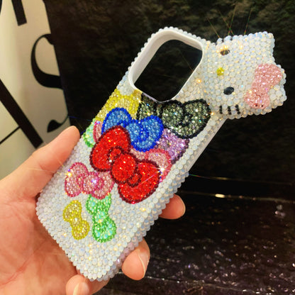 3DハローキティリボンゴージャスラインストーンiPhoneケース