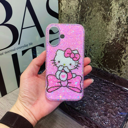 Handmade iPhone Case Bling Jelly Pink Rhinestone Cute Hello Kitty Case