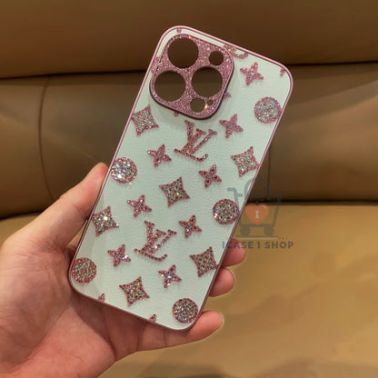 Handmade iPhone Case Luxury Bling Rhinestone Minimalist Pattern Case