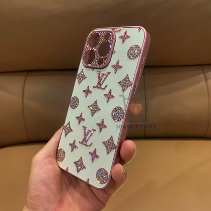 Handmade iPhone Case Luxury Bling Rhinestone Minimalist Pattern Case