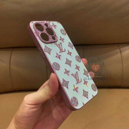 Handmade iPhone Case Luxury Bling Rhinestone Minimalist Pattern Case