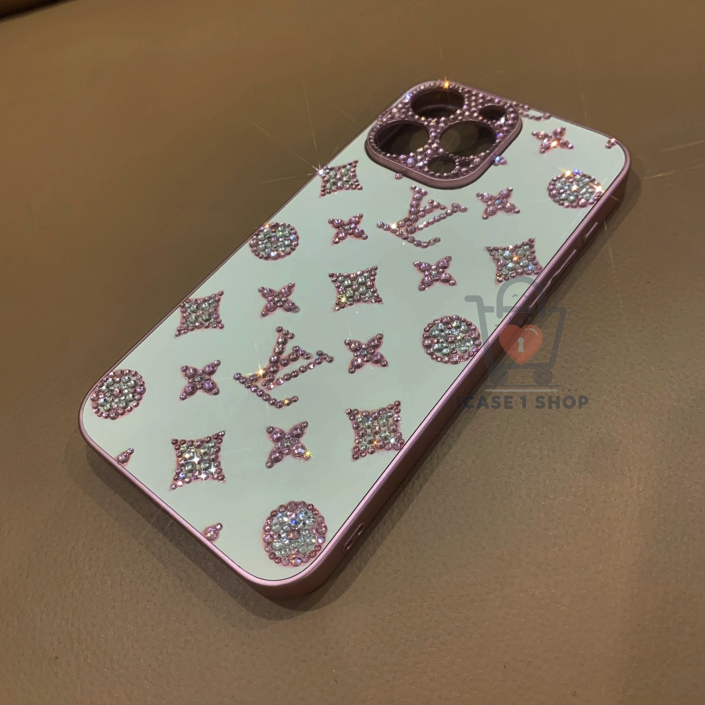 Handmade iPhone Case Luxury Bling Rhinestone Minimalist Pattern Case