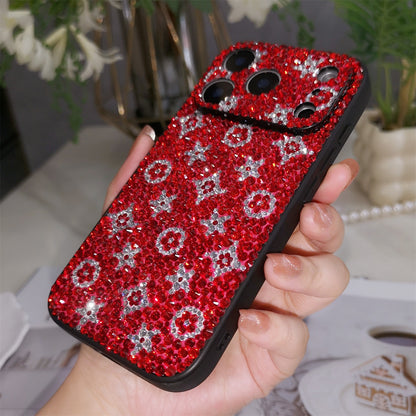 Handmade Gorgeous Bling Rhinestone Monogram Pattern for iPhone Case