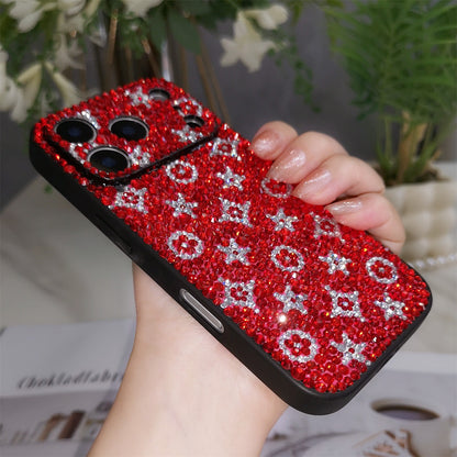 Handmade Gorgeous Bling Rhinestone Monogram Pattern for iPhone Case
