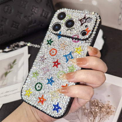 Handmade Gorgeous Bling Rhinestone Monogram Pattern for iPhone Case