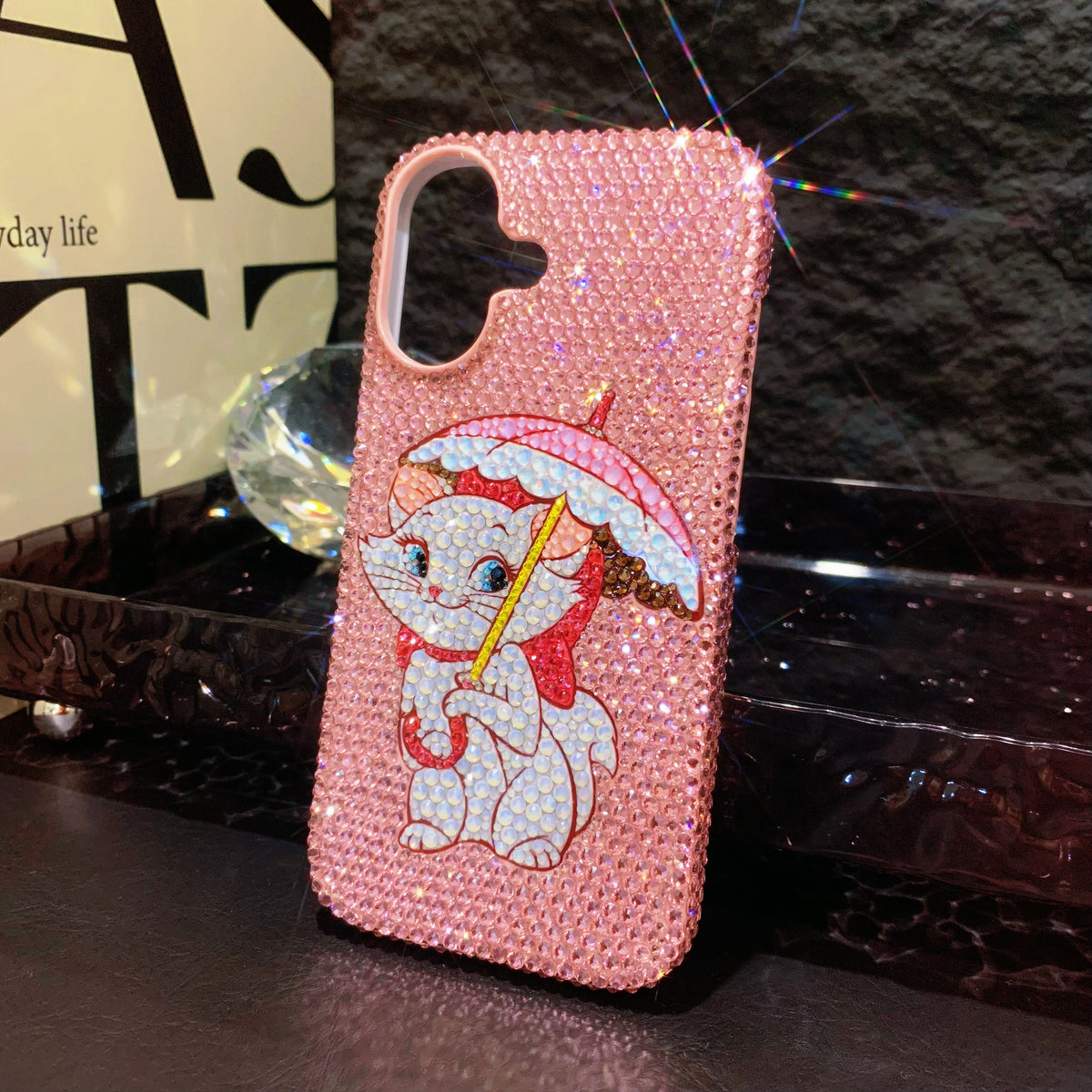 Handmade iPhone Case Luxury Bling Rhinestone Marie Cat Back Case