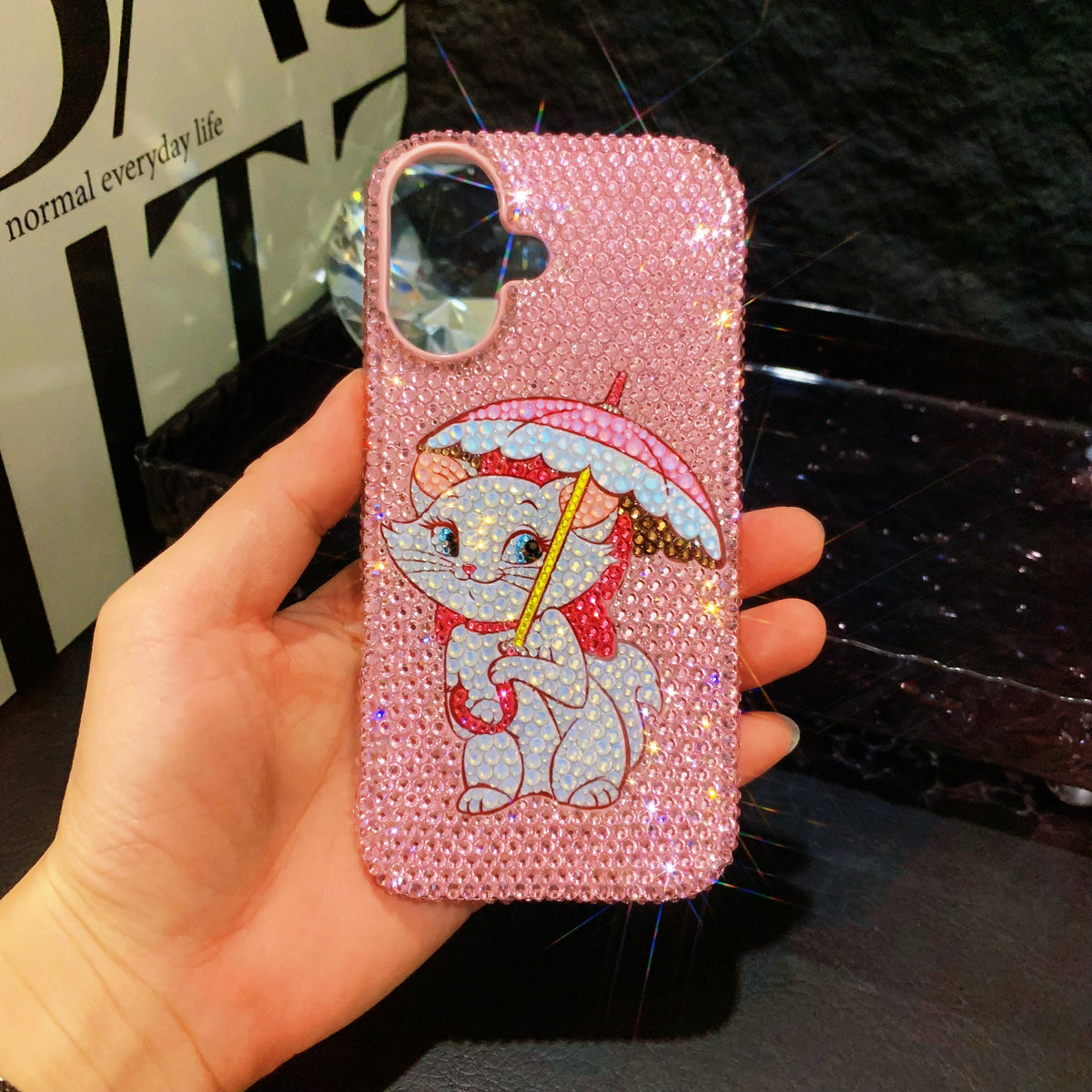Handmade iPhone Case Luxury Bling Rhinestone Marie Cat Back Case