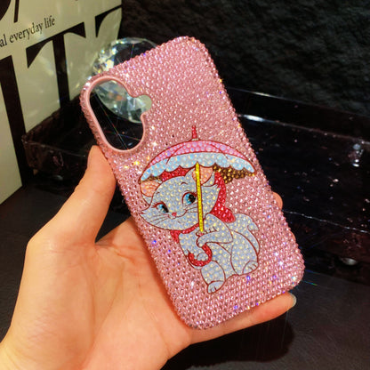 Handmade iPhone Case Luxury Bling Rhinestone Marie Cat Back Case