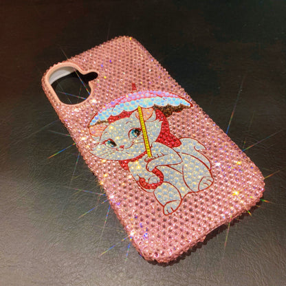 Handmade iPhone Case Luxury Bling Rhinestone Marie Cat Back Case
