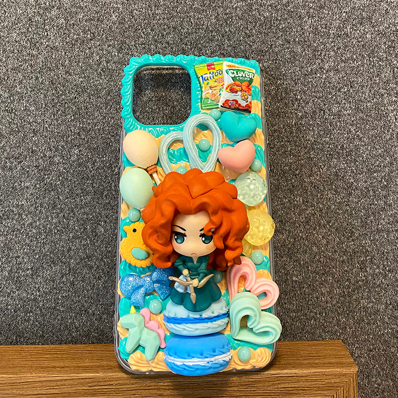 Disney Princess Decoden Cream Glue Case For iPhone Case