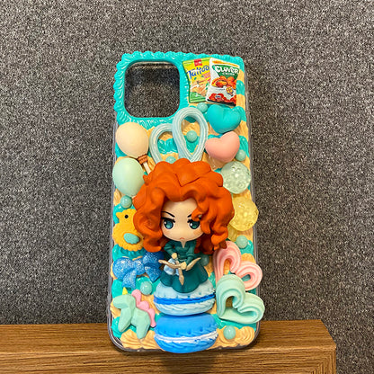 Disney Princess Decoden Cream Glue Case For iPhone Case