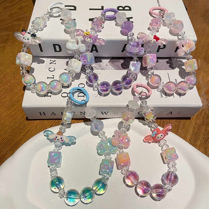 Hello Kitty and Friends Beaded Charm Phone Wrist Strap