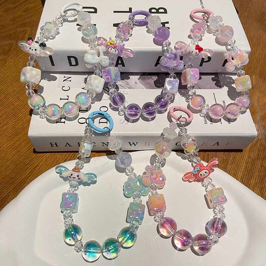Hello Kitty and Friends Beaded Charm Phone Wrist Strap