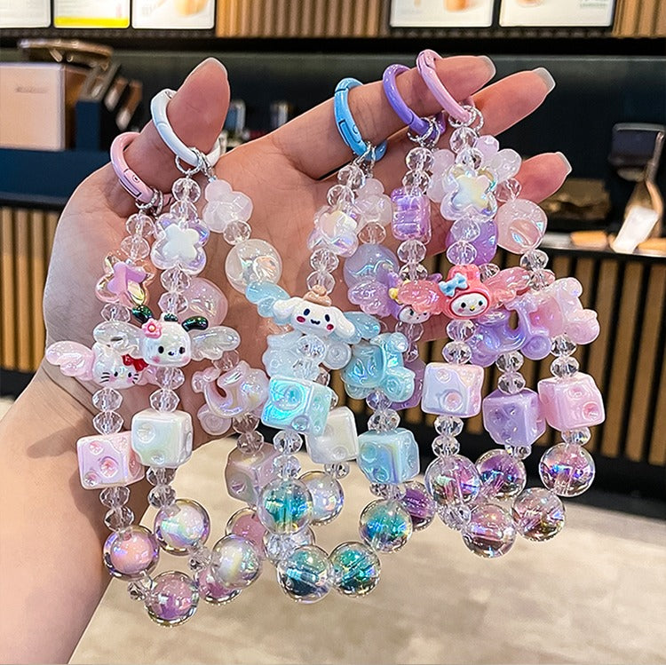 Hello Kitty and Friends Beaded Charm Phone Wrist Strap