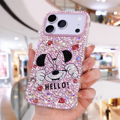 Handmade Rhinestone Pink Minnie iPhone Case Bling Crystal Cover