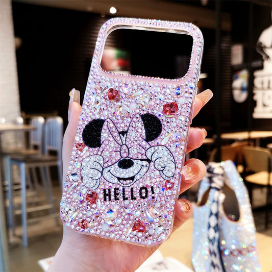 Handgemachte iPhone Hülle Luxus Bling Strass Niedliche Donald Duck Hülle