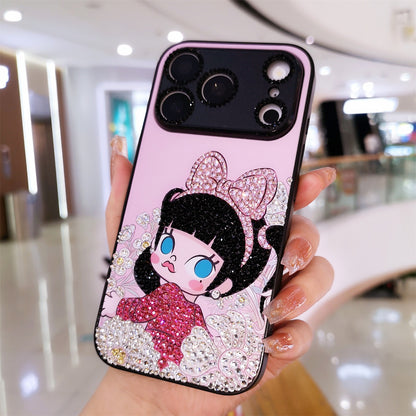 Handmade Minimalism Rhinestone Cute Molly iPhone Case Bling Crystal Cover