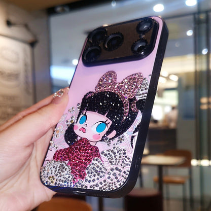 Handmade Minimalism Rhinestone Cute Molly iPhone Case Bling Crystal Cover