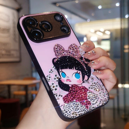 Handmade Minimalism Rhinestone Cute Molly iPhone Case Bling Crystal Cover