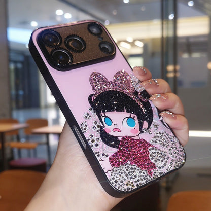 Handmade Minimalism Rhinestone Cute Molly iPhone Case Bling Crystal Cover