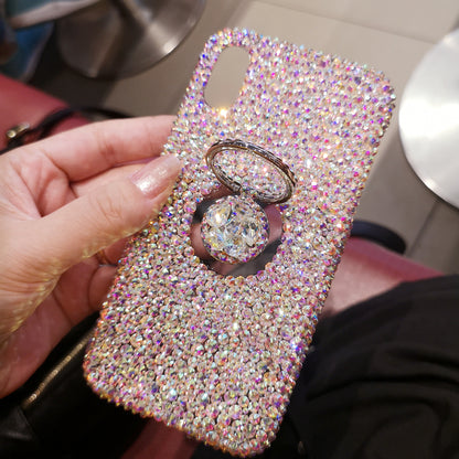 Handmade iPhone Case Luxury Bling Rhinestone with Ring Stand Back Case