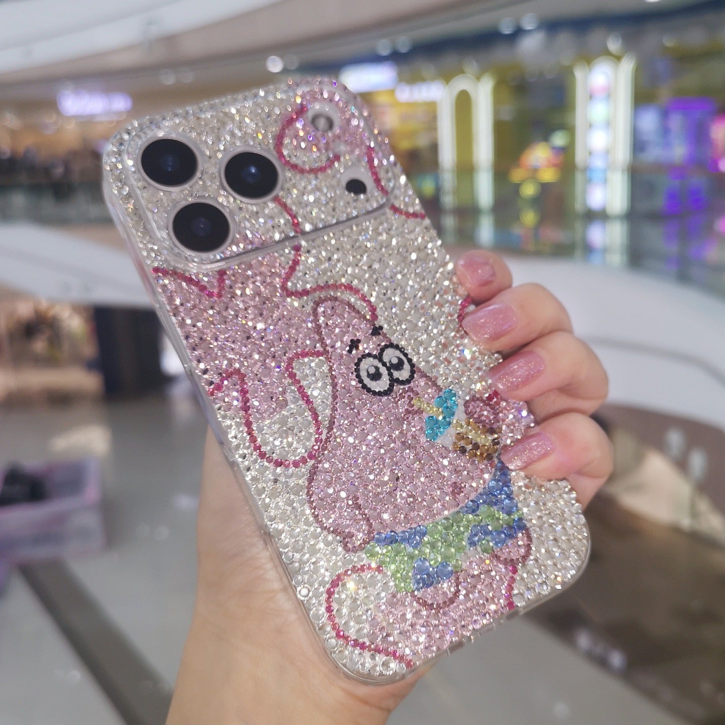Patrick Star Gorgeous Bling Rhinestone For iPhone Case