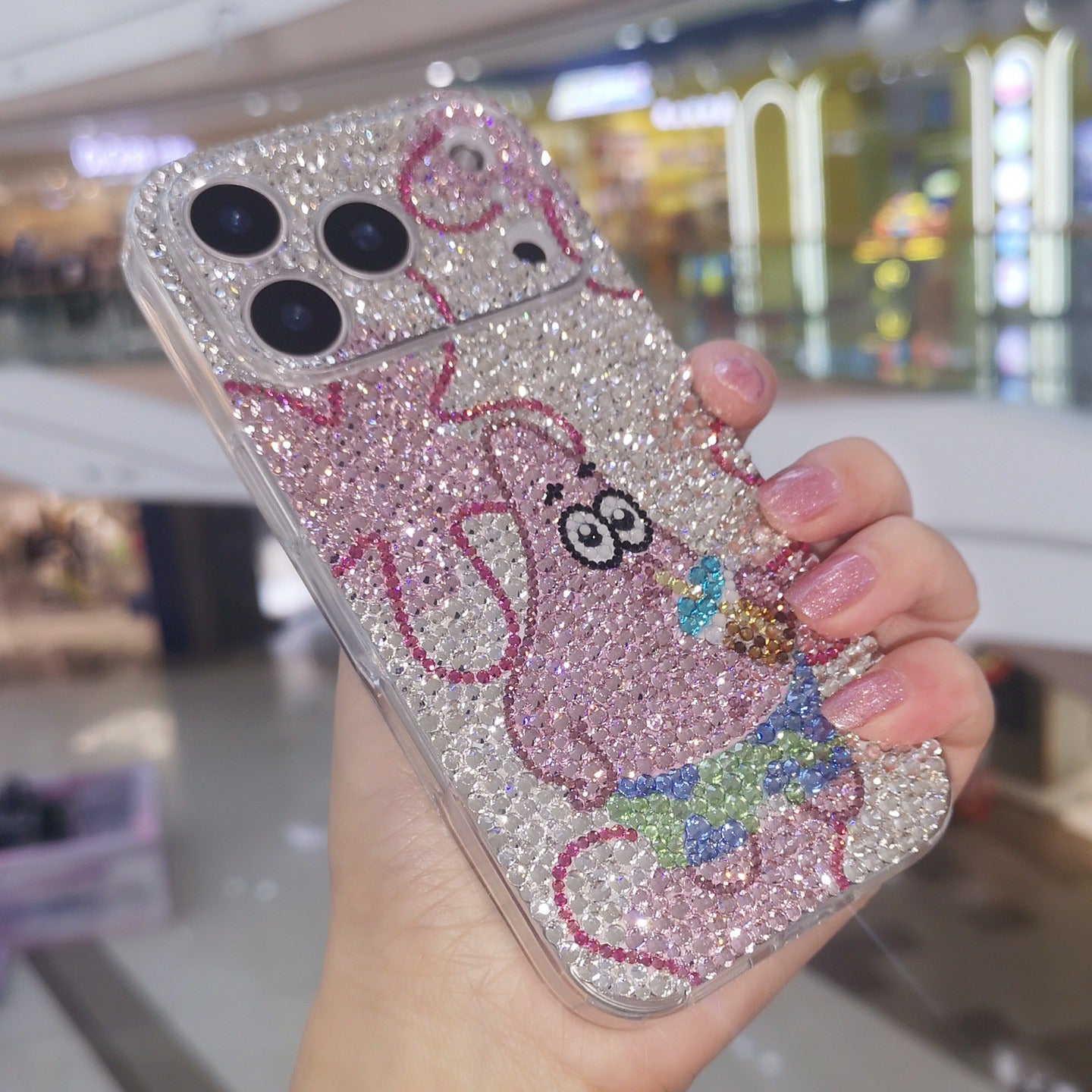 Patrick Star Gorgeous Bling Rhinestone For iPhone Case