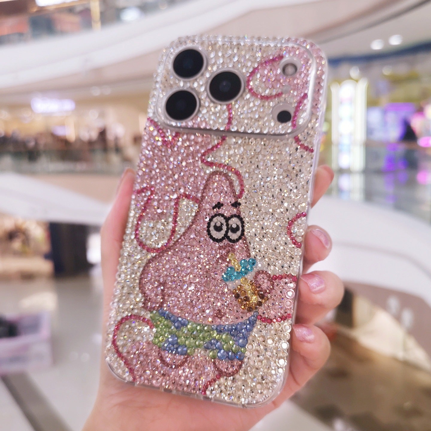 Patrick Star Gorgeous Bling Rhinestone For iPhone Case