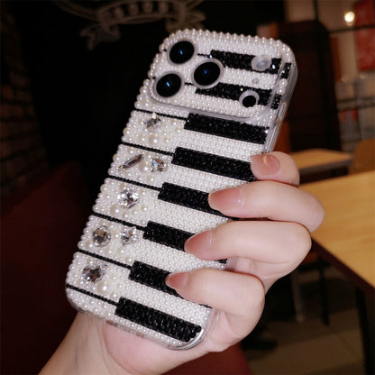 Handmade Phone Case Elegance Pearl Piano Keys For iPhone