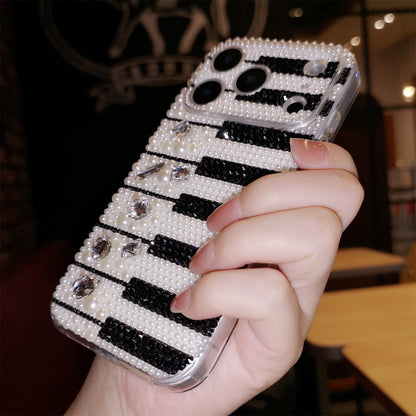 Handmade Phone Case Elegance Pearl Piano Keys For iPhone