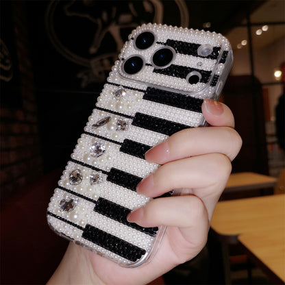 Handmade Phone Case Elegance Pearl Piano Keys For iPhone