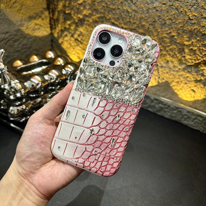 Handmade Bling Rhinestone Crocodile Phone Case Fits All iPhone Models