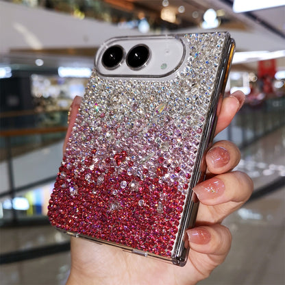 Handmade Luxury Bling Gradient Rhinestone Case For iPhone Duo