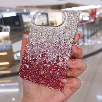 Handmade Luxury Bling Gradient Rhinestone Case For iPhone Duo