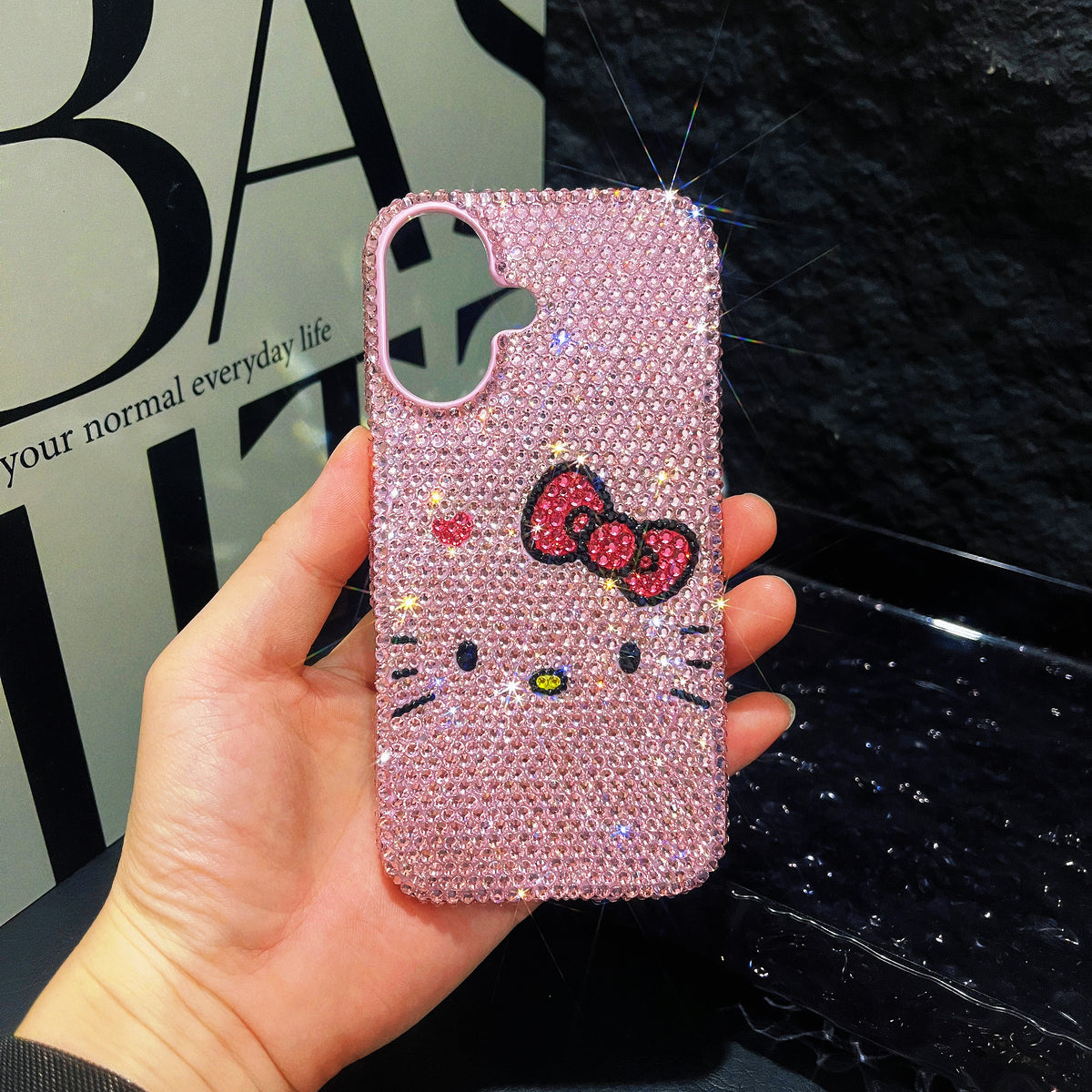 Handmade iPhone Case Gorgeous Bling Pink Rhinestone Hello Kitty Case