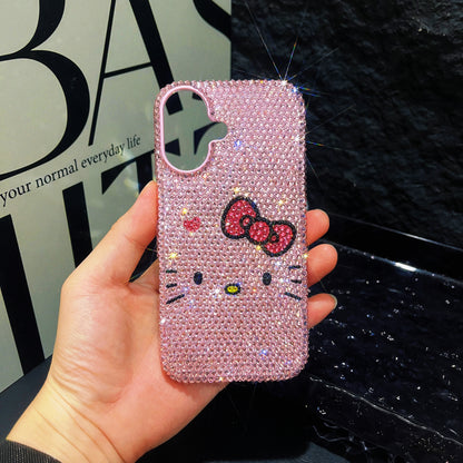 Handmade iPhone Case Gorgeous Bling Pink Rhinestone Hello Kitty Case