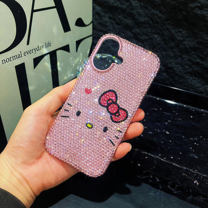 Handmade iPhone Case Gorgeous Bling Pink Rhinestone Hello Kitty Case