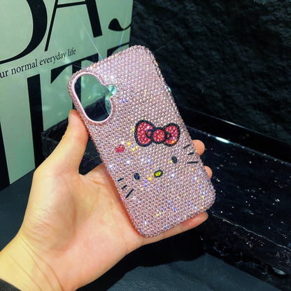 Handmade iPhone Case Gorgeous Bling Pink Rhinestone Hello Kitty Case