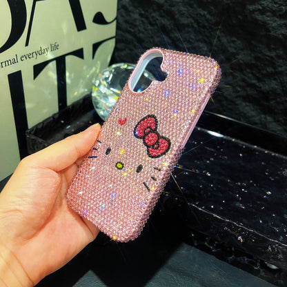 Handmade iPhone Case Gorgeous Bling Pink Rhinestone Hello Kitty Case