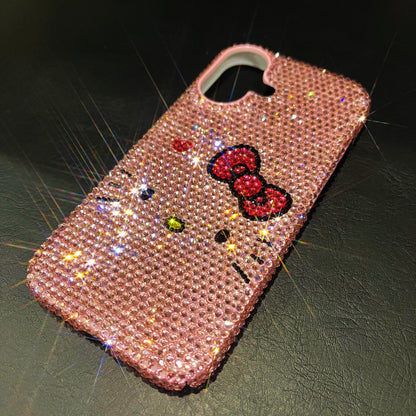 Handmade iPhone Case Gorgeous Bling Pink Rhinestone Hello Kitty Case