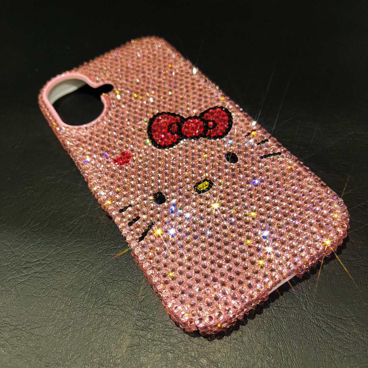 Handmade iPhone Case Gorgeous Bling Pink Rhinestone Hello Kitty Case