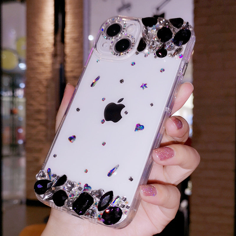 Handgemachte iPhone Hülle Luxus Bling Strass Kristall Edelstein Rückseite Hülle