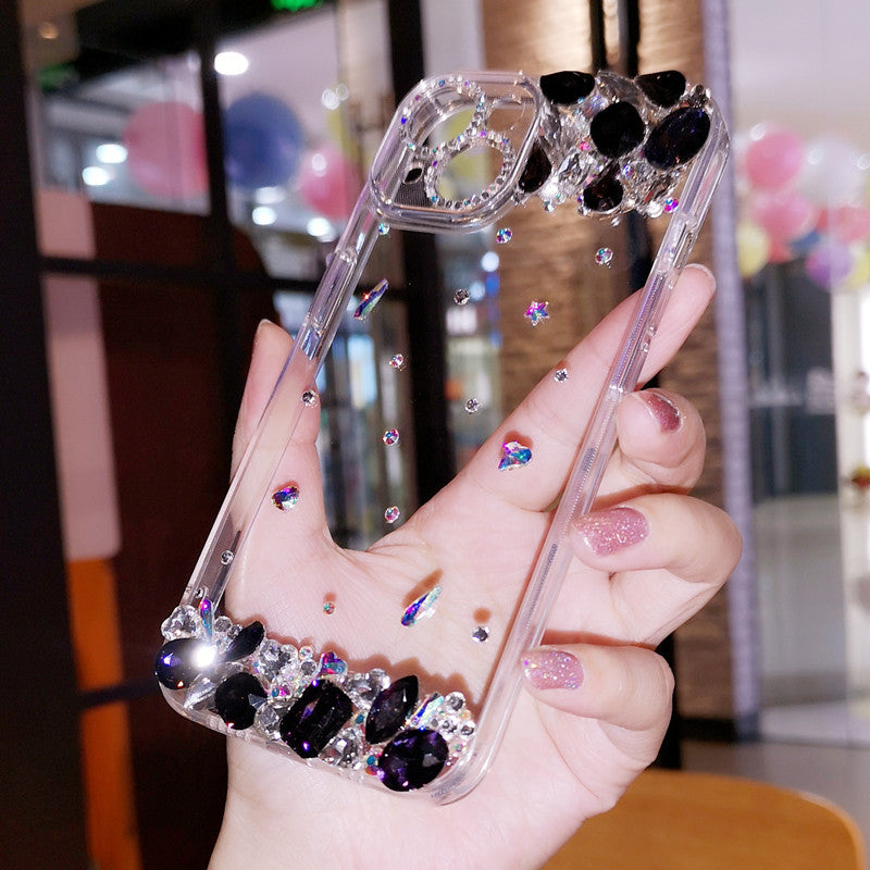 Handgemachte iPhone Hülle Luxus Bling Strass Kristall Edelstein Rückseite Hülle