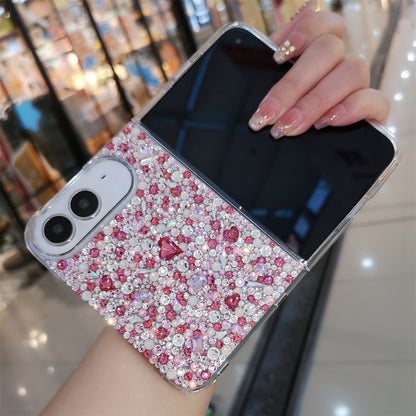 Handmade Luxury Bling Rose Red Mix Rhinestone Case For iPhone Duo