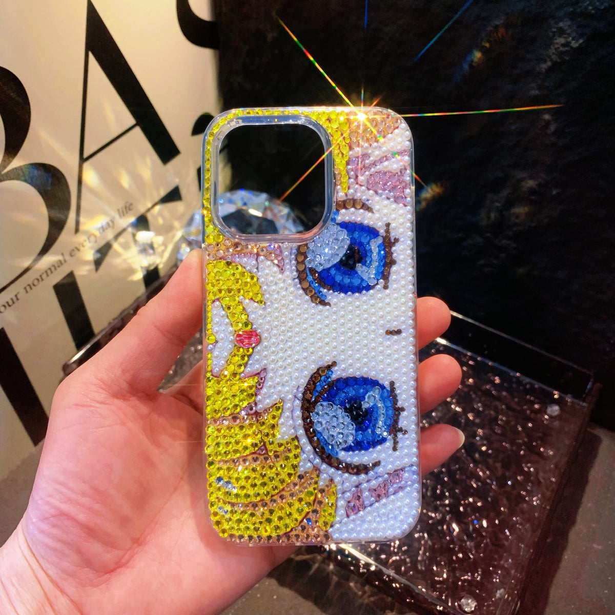 Handmade iPhone Case Luxury Bling Rhinestone Beautiful Sailor Moon Case